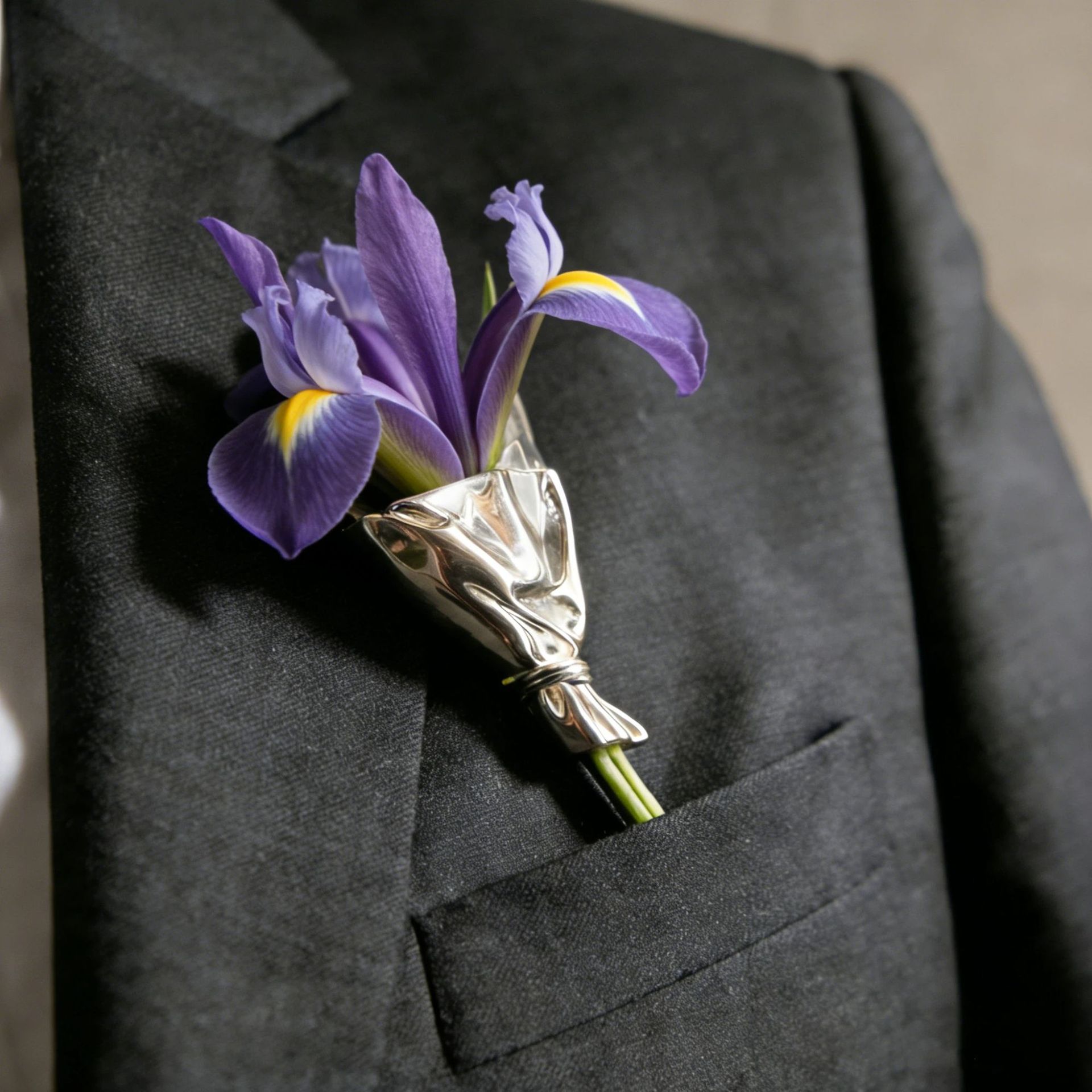 Men Accessories Bouquet - Kreatywna broszka DIY z kwiatami dla