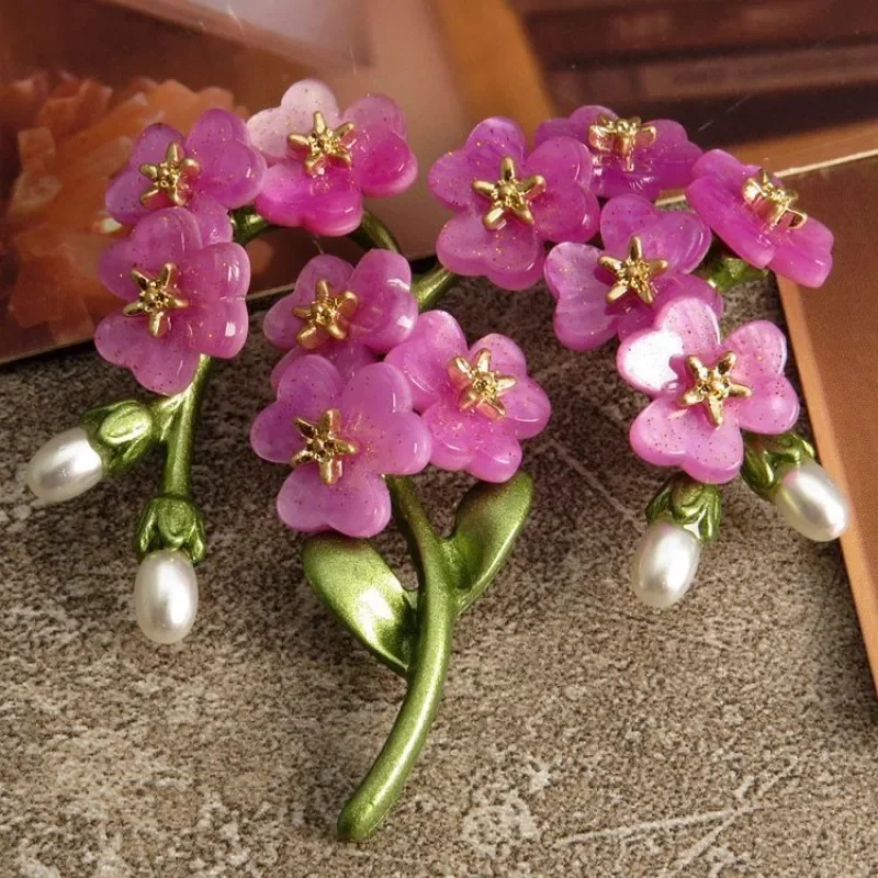 Men Accessories Bouquet - Klasyczna Retro sztuczna perła bukiet broszka